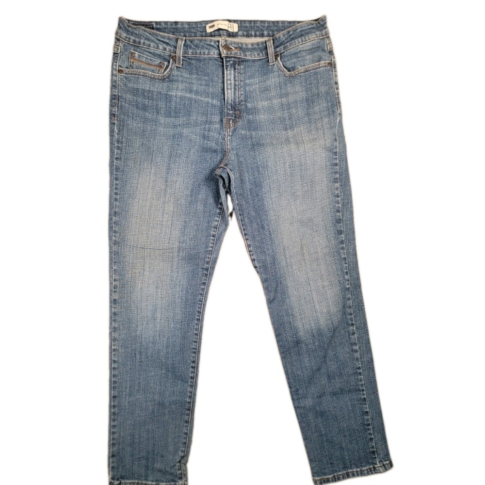 Levis Jeans Womens 16M Mid Rise Skinny Stretch Blue Denim Pants 16 W33 L32